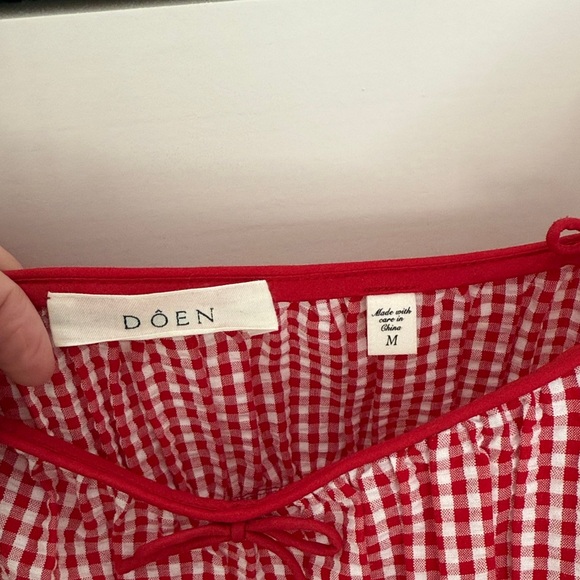 Doen Red Gingham Dress - Picture 3 of 4